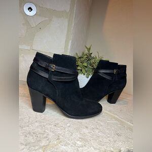 Cole Haan black leather booties sz 11